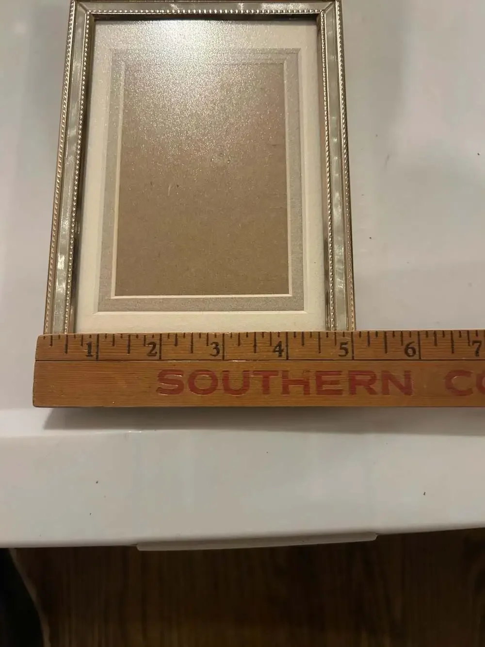 Intercraft Photo Frame Gold Beaded Mother of Pearl Inset 5x7